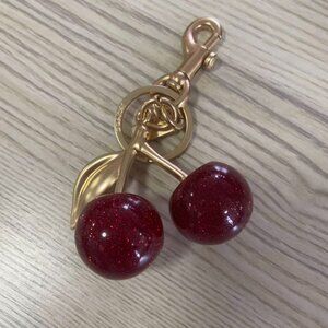 Coach Golden Cherry Keychain